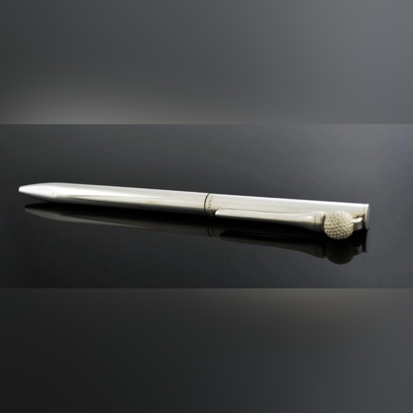 Vintage Tiffany & Co. Sterling Silver Golf Ball Pen Box & Pouch Collectors Dream - Picture 5 of 6